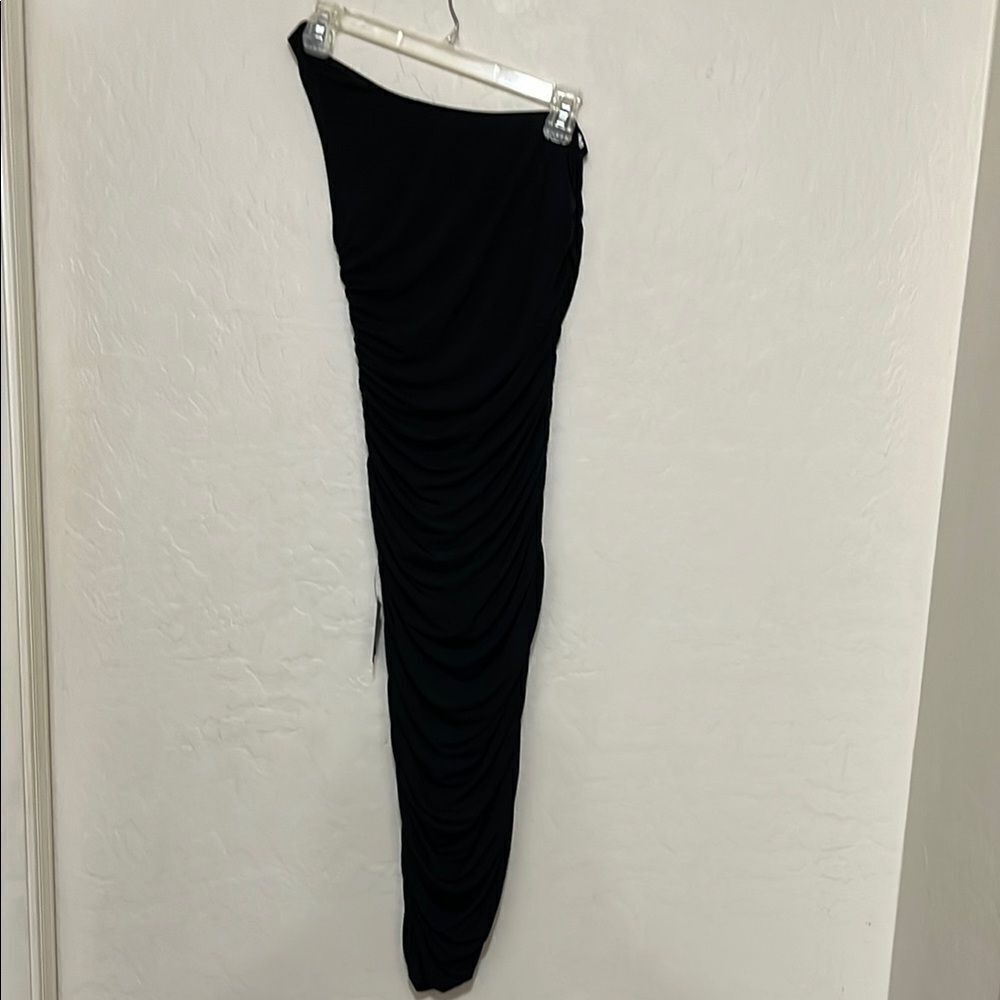 Lulus Total Appeal Black Ruched One Shoulder Bodycon Dress Contemporary Event - Picture 9 of 15